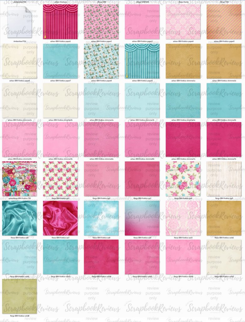 Patterned, solids and shimmers - digital scrapbook paper